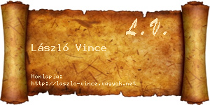 László Vince névjegykártya